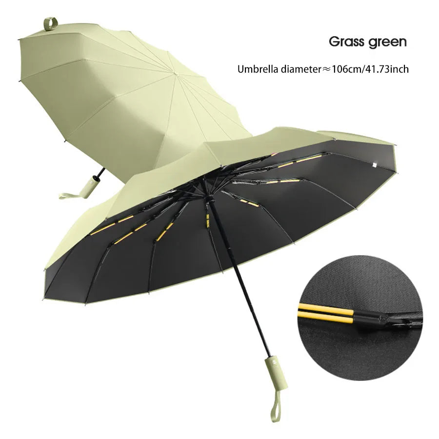 Versterkte 24-Bot Umbrella, Mannen Zakelijke Sterke en Duurzame Windbestendige Paraplu, Anti-UV Zonnescherm Paraplu Voor Vrouwen