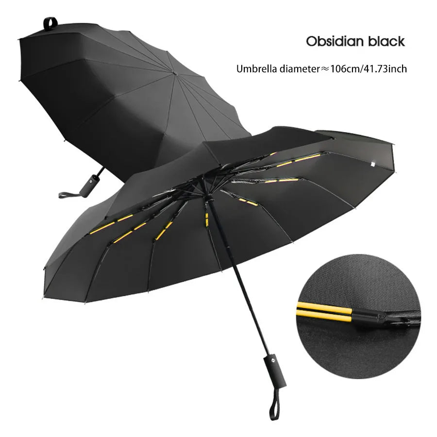 Versterkte 24-Bot Umbrella, Mannen Zakelijke Sterke en Duurzame Windbestendige Paraplu, Anti-UV Zonnescherm Paraplu Voor Vrouwen