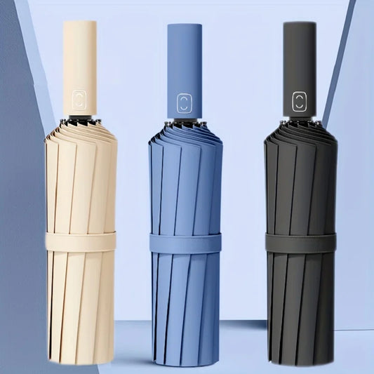 Versterkte 24-Bot Umbrella, Mannen Zakelijke Sterke en Duurzame Windbestendige Paraplu, Anti-UV Zonnescherm Paraplu Voor Vrouwen