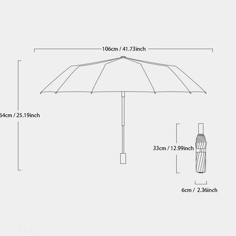 Versterkte 24-Bot Umbrella, Mannen Zakelijke Sterke en Duurzame Windbestendige Paraplu, Anti-UV Zonnescherm Paraplu Voor Vrouwen